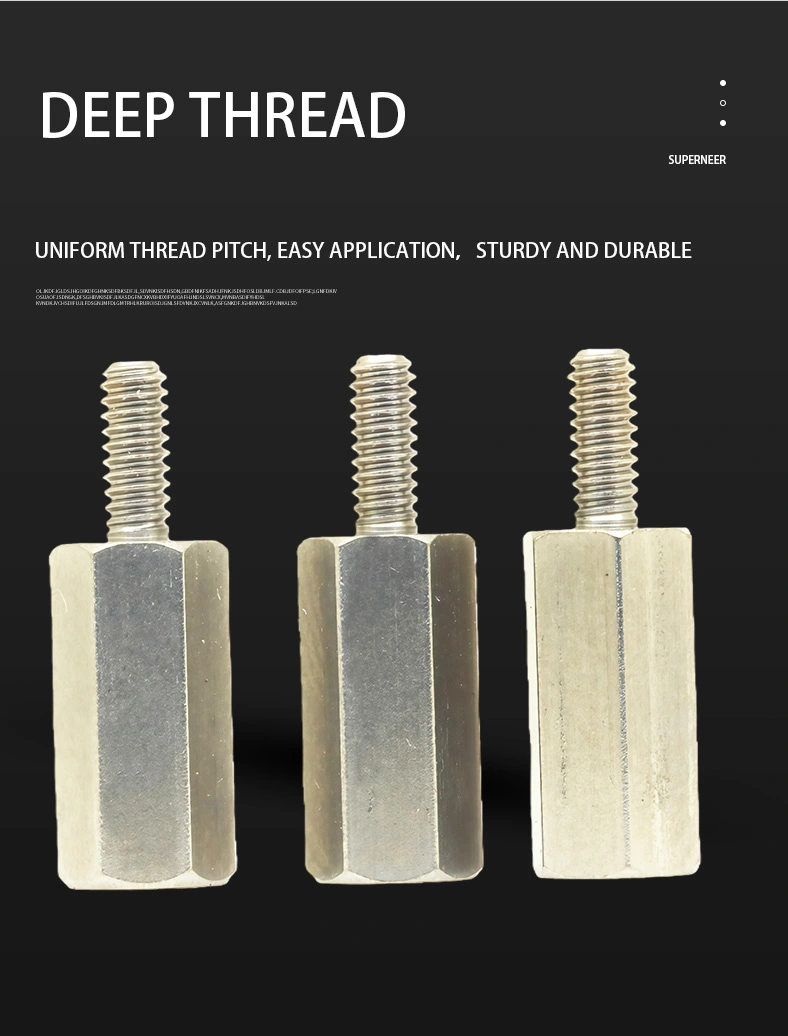 2-56 x 13/32" Standoff Screw with 7/32" Outer Thread Length SUS303 Stainless Steel Inox Hex Male Female Spacers 