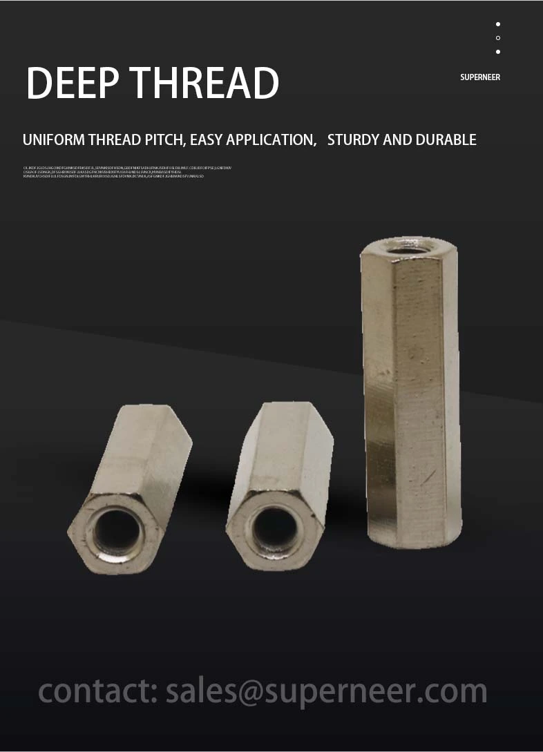 2-56 x 1" SUS303 Stainless Steel Inox Hex Female Threaded Standoff Spacer