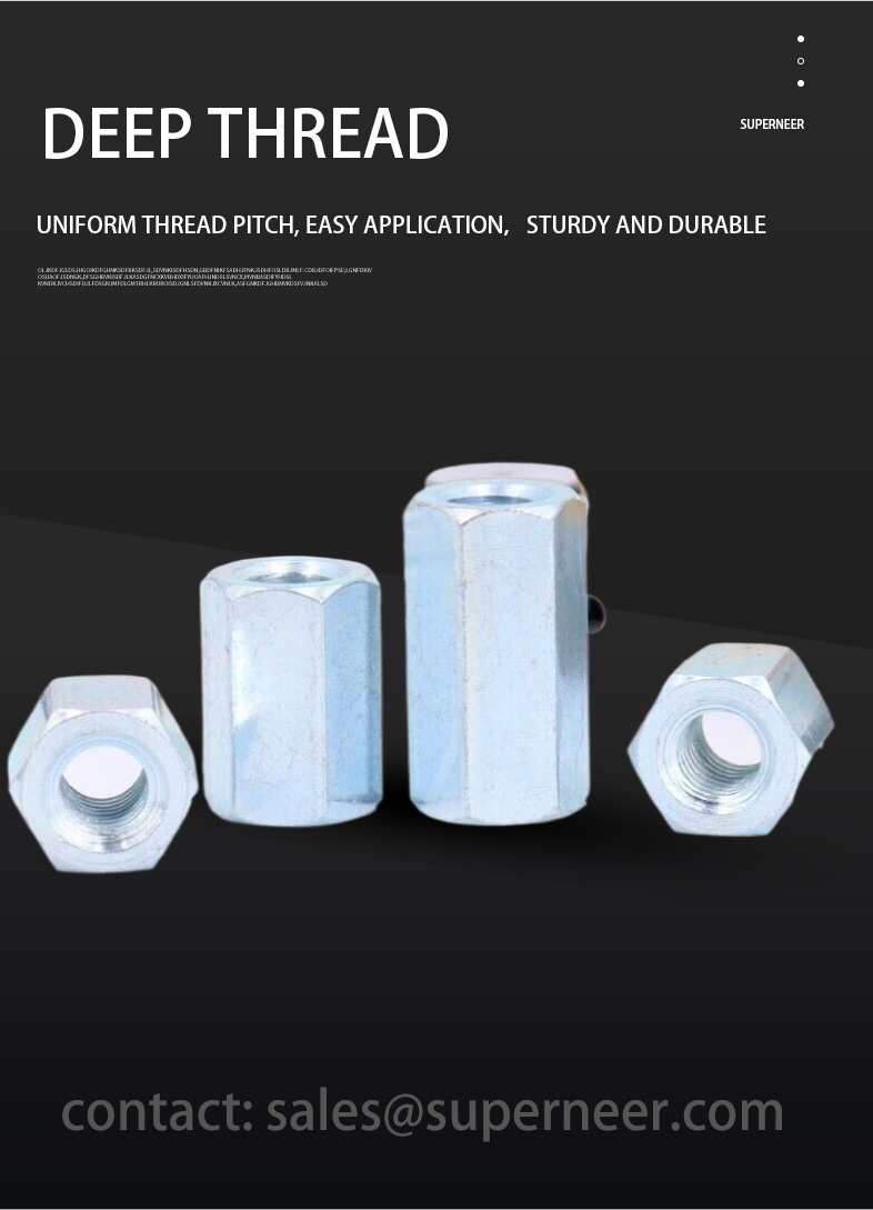 2-56 x 1/2" Steel Blue Zinc Plated Hex Female Threaded Standoff Spacer