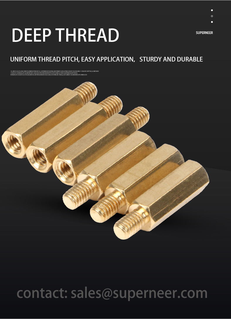 M3 x 8mm Hex Standoffs Male Female Spacers Brass