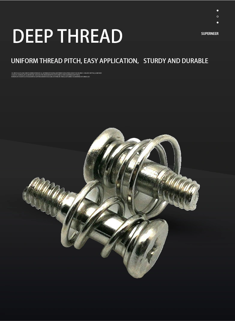 M2.5 x 10mm Flat Phillips Spring Screw Steel Nickel Plated