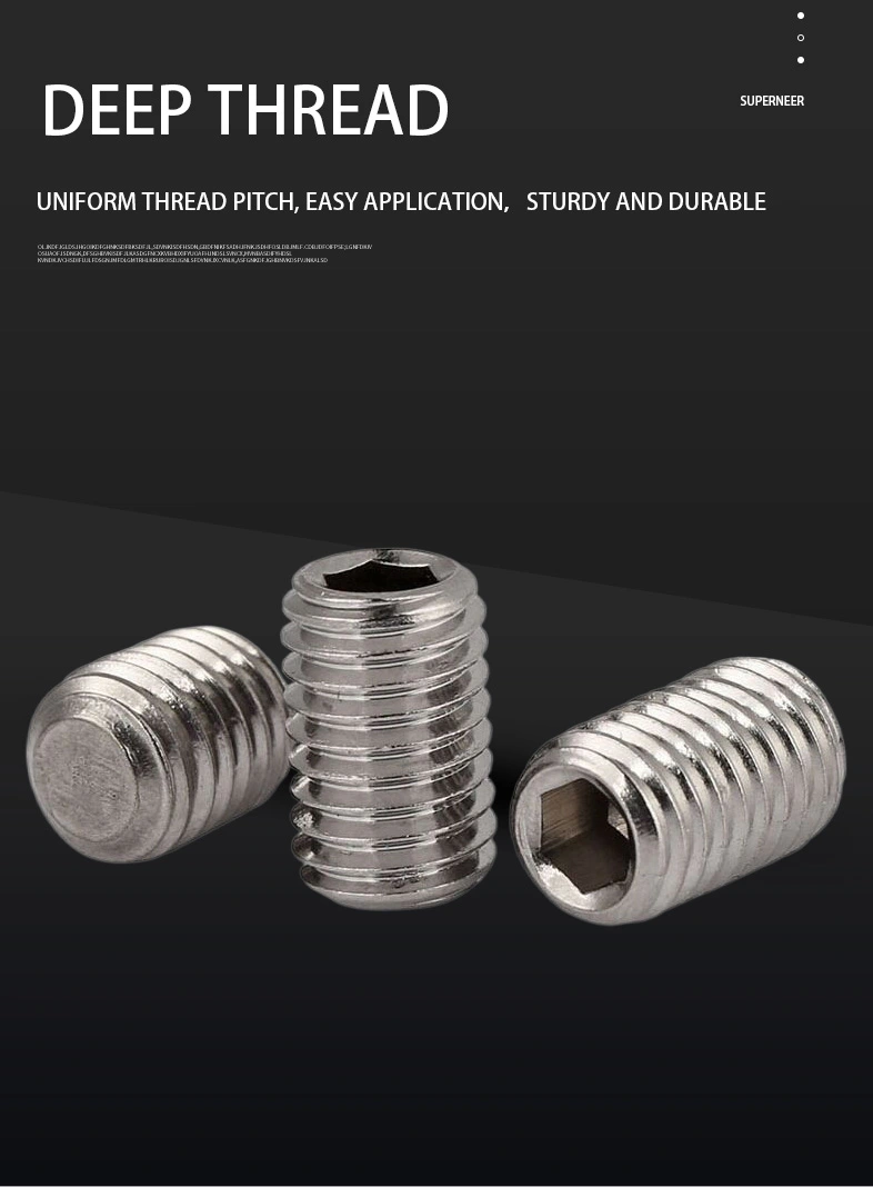 M3 x 4mm Flat Socket Set Screws SUS304 Stainless Steel Inox DIN913