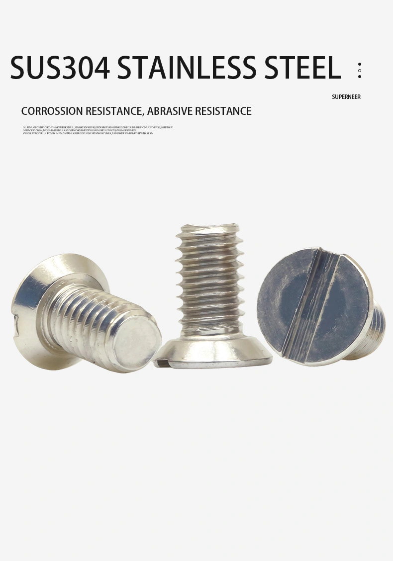 M3 x 9 mm  Flat Head Undercut Slotted Machine Screw SUS304 Stainless Steel Inox