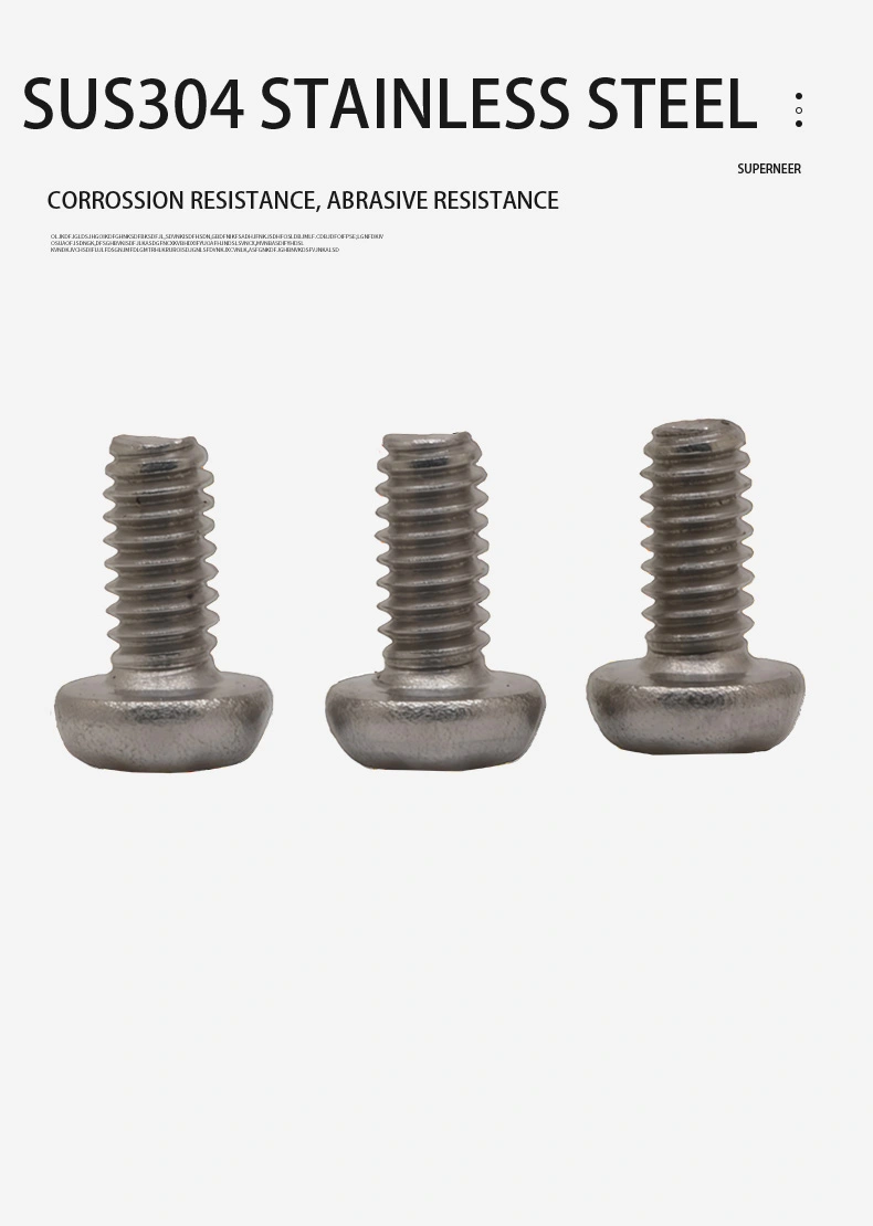 2-56 x 3/16" Pan Head Torx Machine Screw SUS304 Stainless Steel Inox