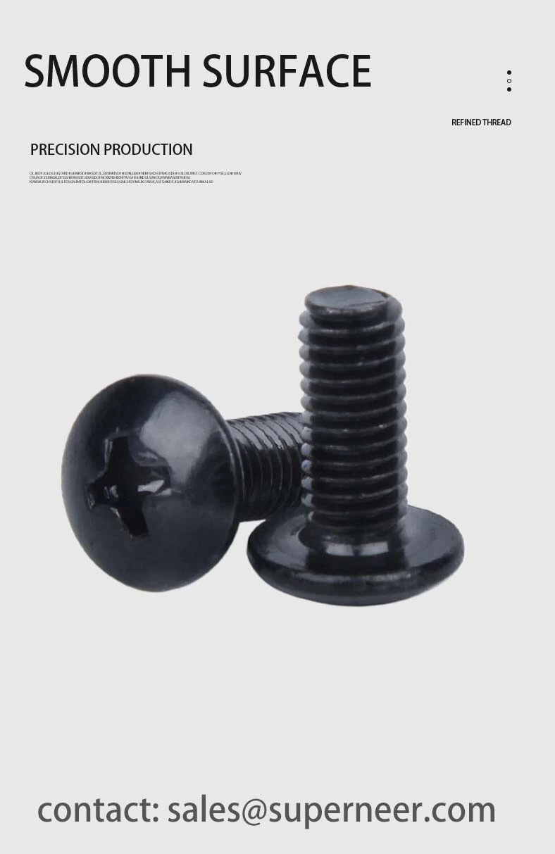 M5 x 12 mm Truss Head Phillips Machine Screw Steel Black JIS B 1111