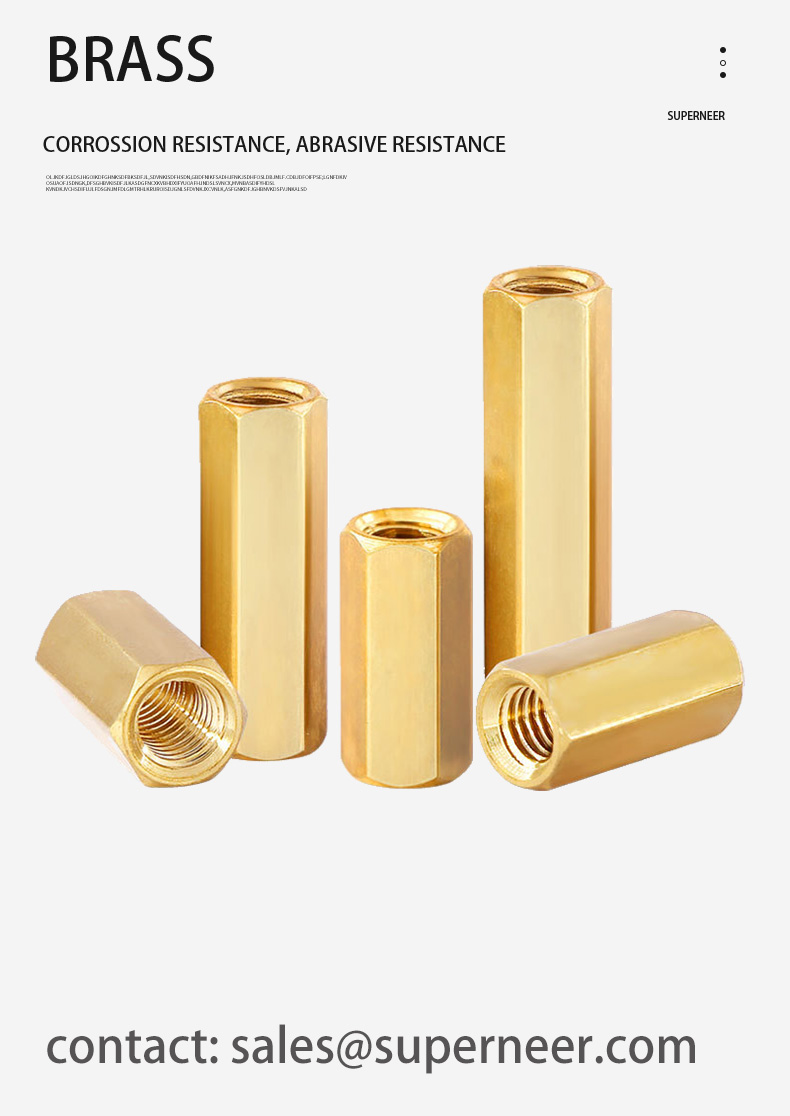 2-56 x 5/32" Hex Female Spacers Brass Stand Off  