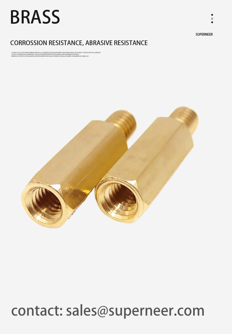 M3 x 8mm Hex Standoffs Male Female Spacers Brass
