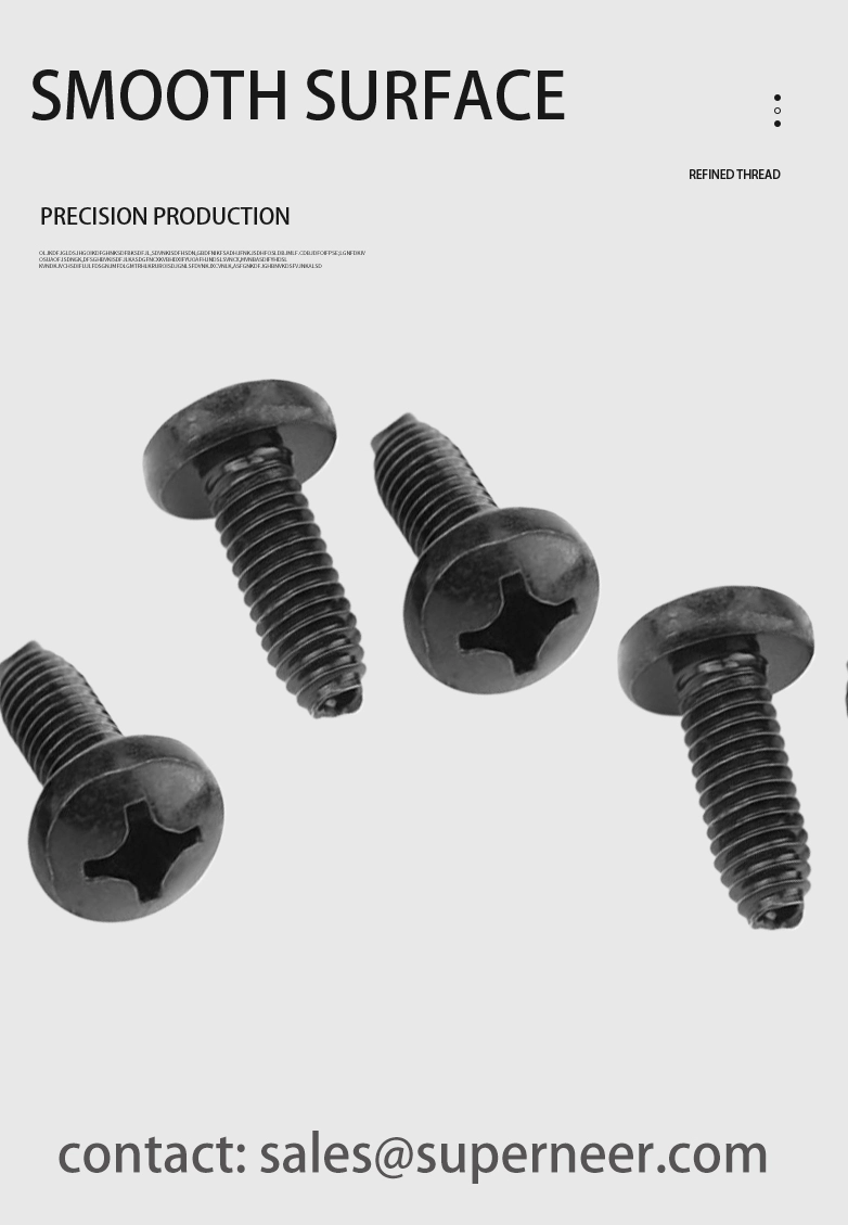 M3 &times; 8mm Pan Head Phillips Thread Forming Screws for Metal Steel Black