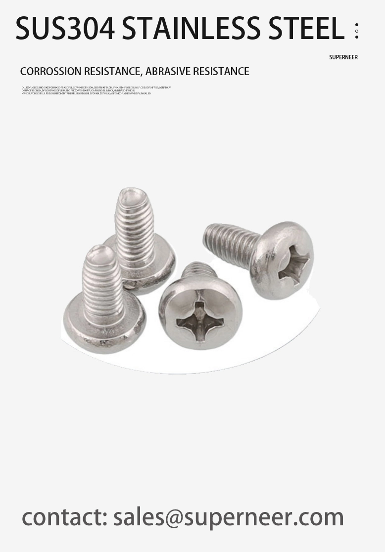 M5 &times; 8mm Pan Head Phillips Thread Forming Screws for Metal SUS304 Stainless Steel Inox