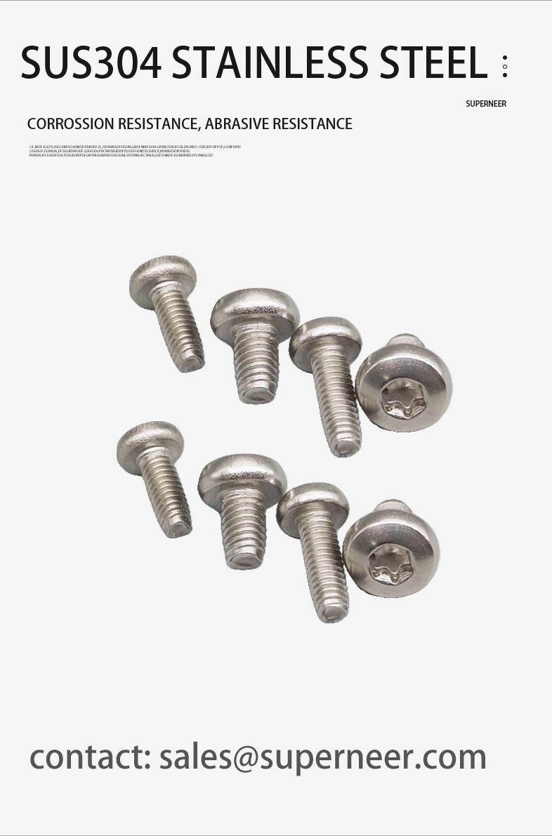 M5 &times; 12mm Pan Head Torx Thread Forming Screws for Metal SUS304 Stainless Steel Inox