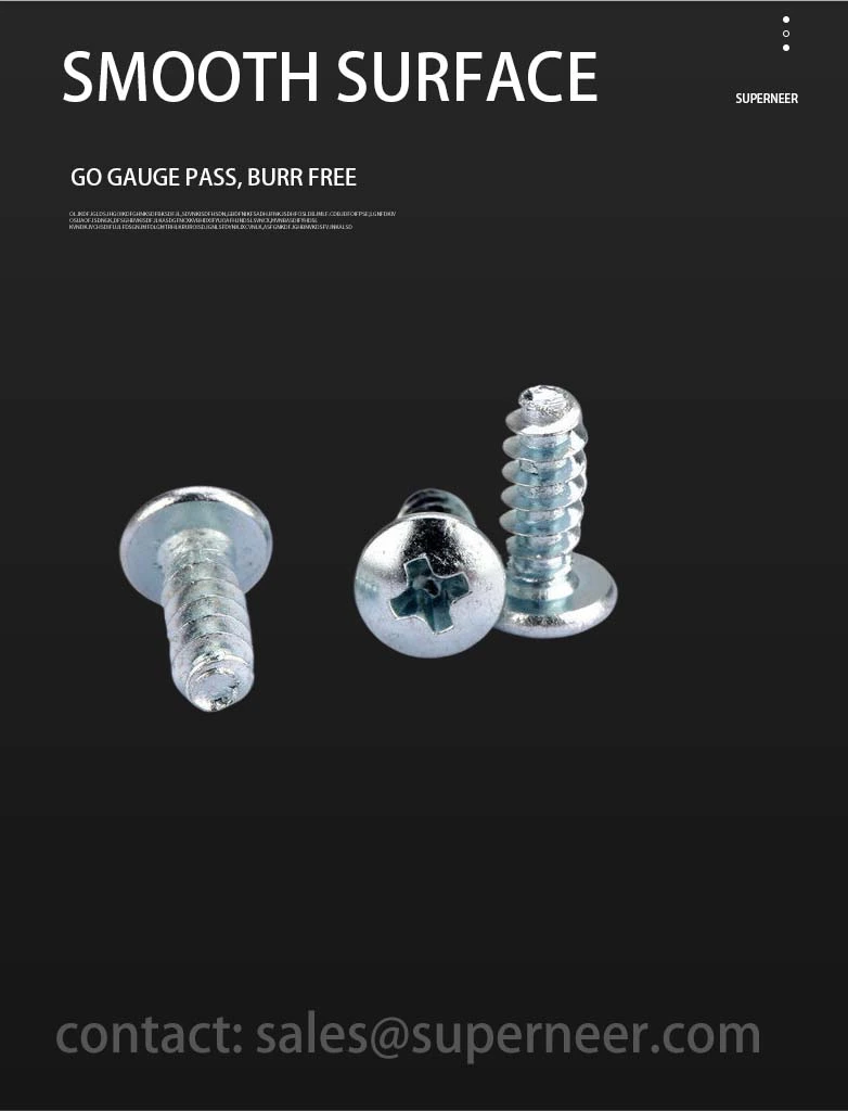 3 x 7mm Phillips Truss Head Self Tapping Screws Steel Blue Zinc Plated