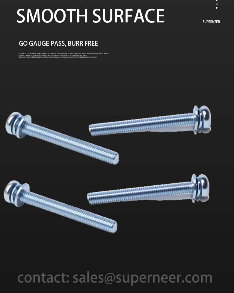 M4 x 7mm Pan Head Phillips SEMS Screws with Spring and Flat Washer Steel Blue Zinc Plated