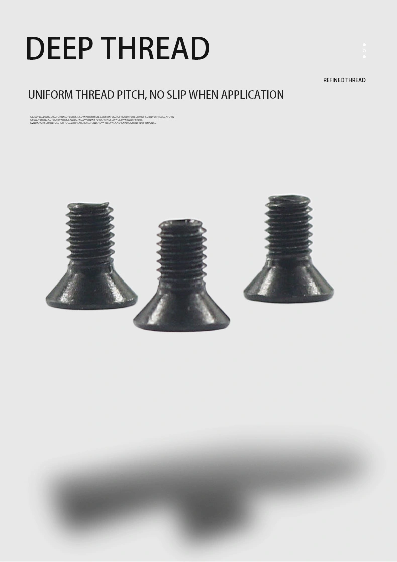 M3 x 6 mm Flat Head 82° Torx Machine Screw Steel Black