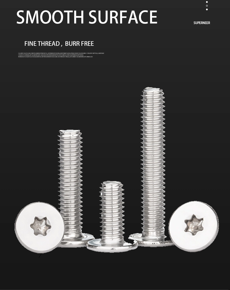 M4 x 14mm Torx Flat Head Machine Screw Carbon Steel Nickel Plated