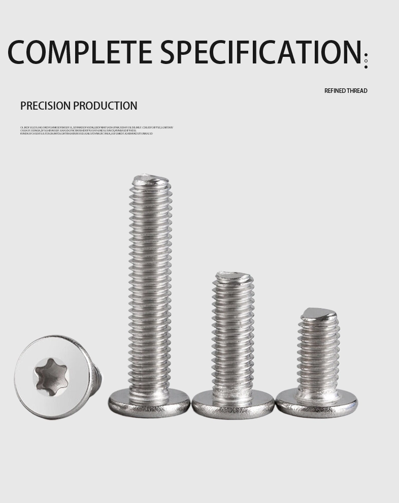 M2 x 2.5mm Flat Head Torx Machine Screw SUS304 Stainless Steel