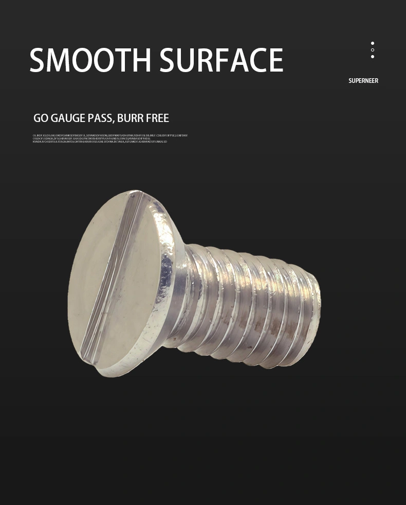 M3 x 6 mm  Flat Head Undercut Slotted Machine Screw SUS304 Stainless Steel Inox