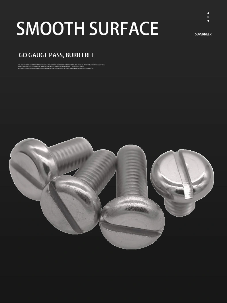 4-40 x 1/4" Pan Head Slotted Machine Screw SUS304 Stainless Steel Inox