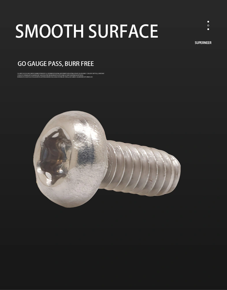 2-56 x 3/16" Pan Head Torx Machine Screw SUS304 Stainless Steel Inox