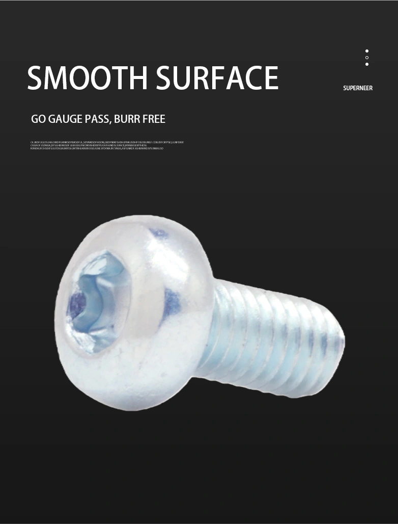 M3 x 6 mm Pan Head Torx Machine Screw Steel Blue Zinc Plated ISO 14583