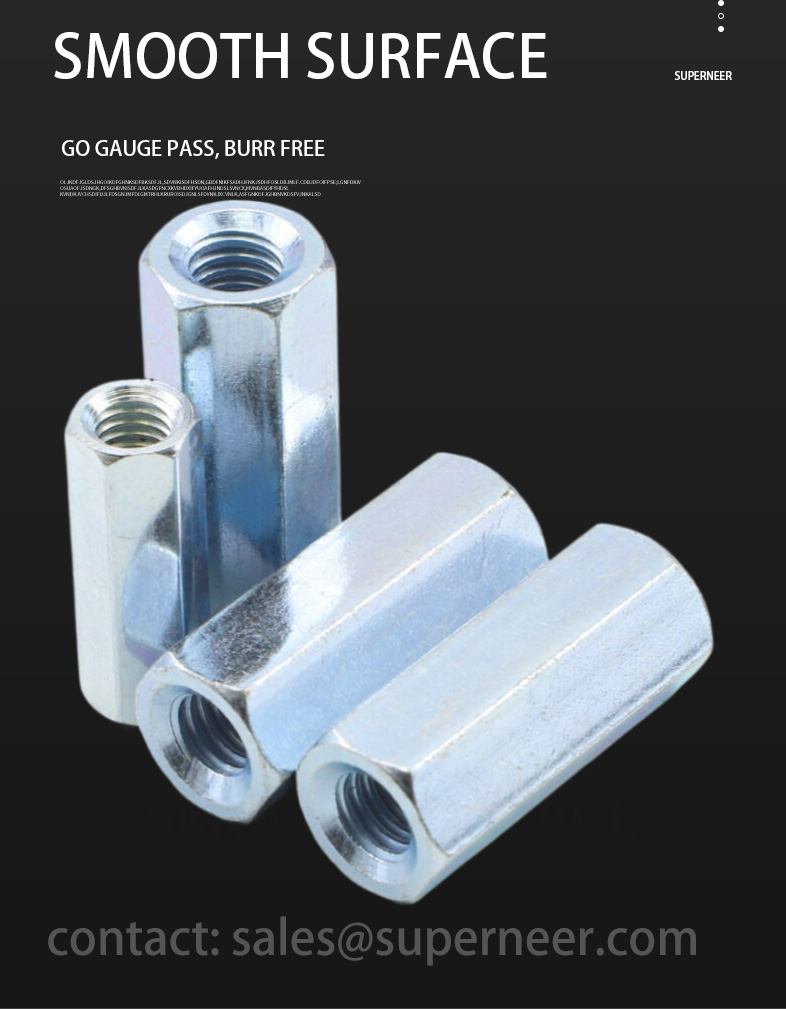 2-56 x 1/2" Steel Blue Zinc Plated Hex Female Threaded Standoff Spacer