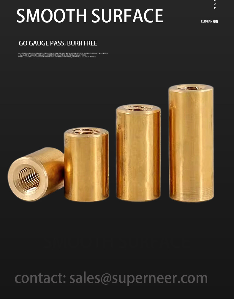 6-32 x 13/32" Female Female Brass Stand Off Brass Spacers