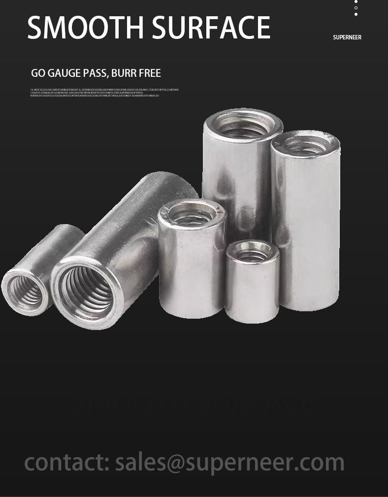 2-56 x 9/16" Round Female Female Spacers SUS303 Stainless Steel Inox Stand Off