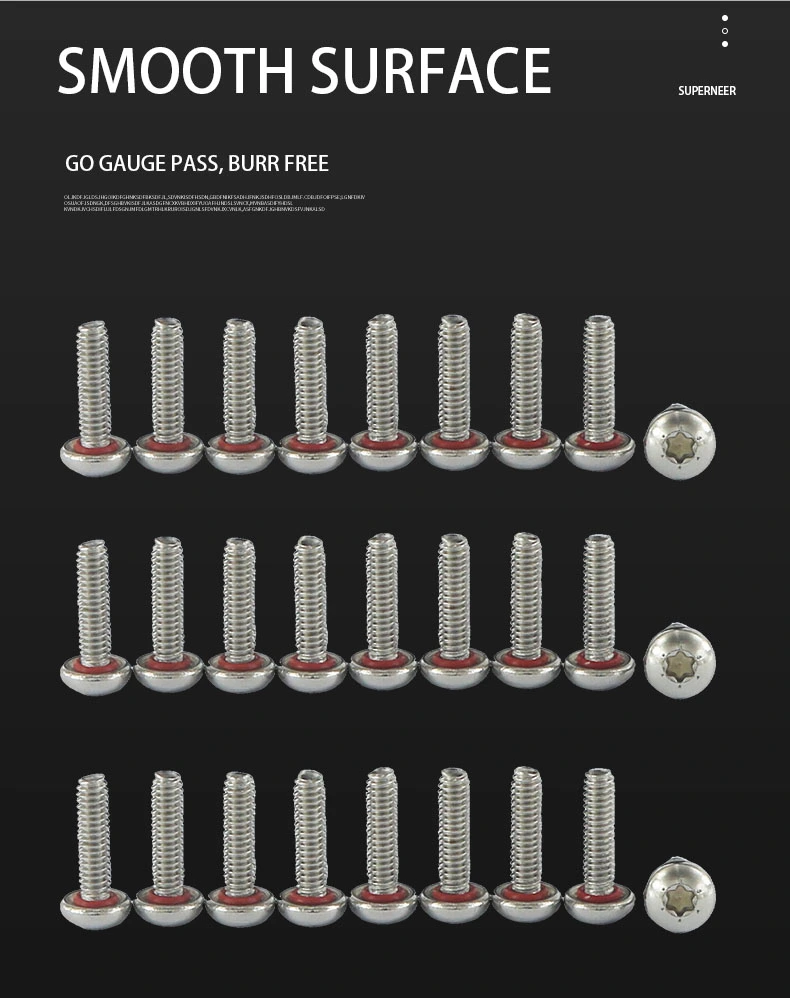 M2 x 12 mm Self Sealing Screw Pan Torx Head  SUS304 Stainless Steel Waterproof Screws