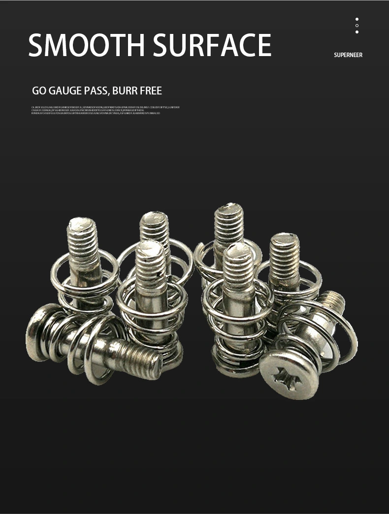 M2.5 x 10mm Flat Phillips Spring Screw Steel Nickel Plated