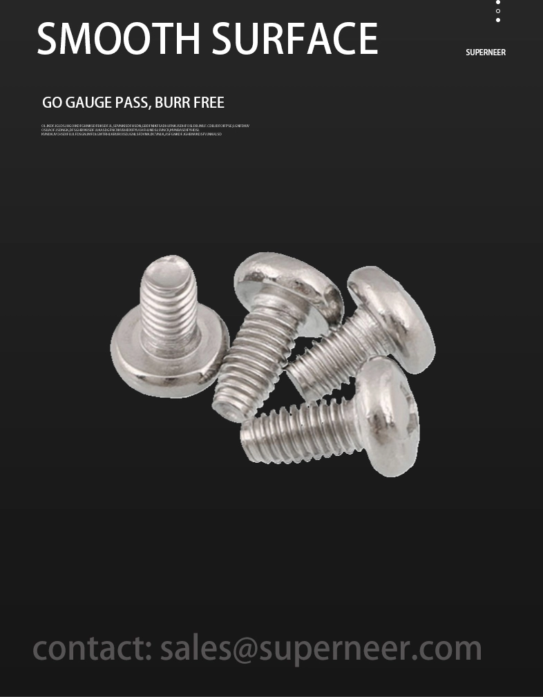 M6 × 16mm Pan Head Phillips Thread Forming Screws for Metal SUS304 Stainless Steel Inox