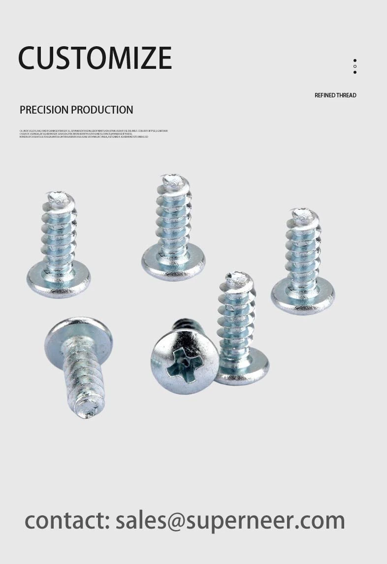 3 x 7mm Phillips Truss Head Self Tapping Screws Steel Blue Zinc Plated