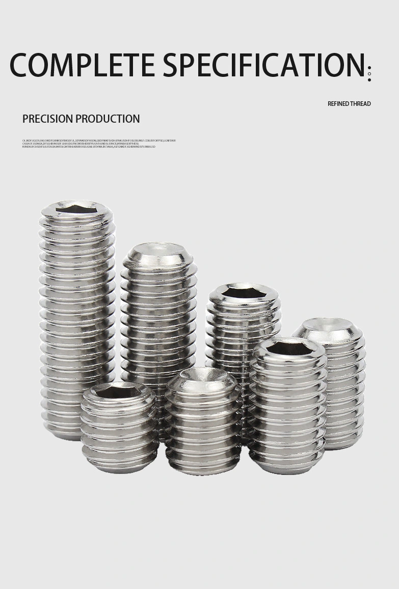 M3 x 10mm Socket Cup Point Set Screws SUS304 Stainless Steel Inox DIN916