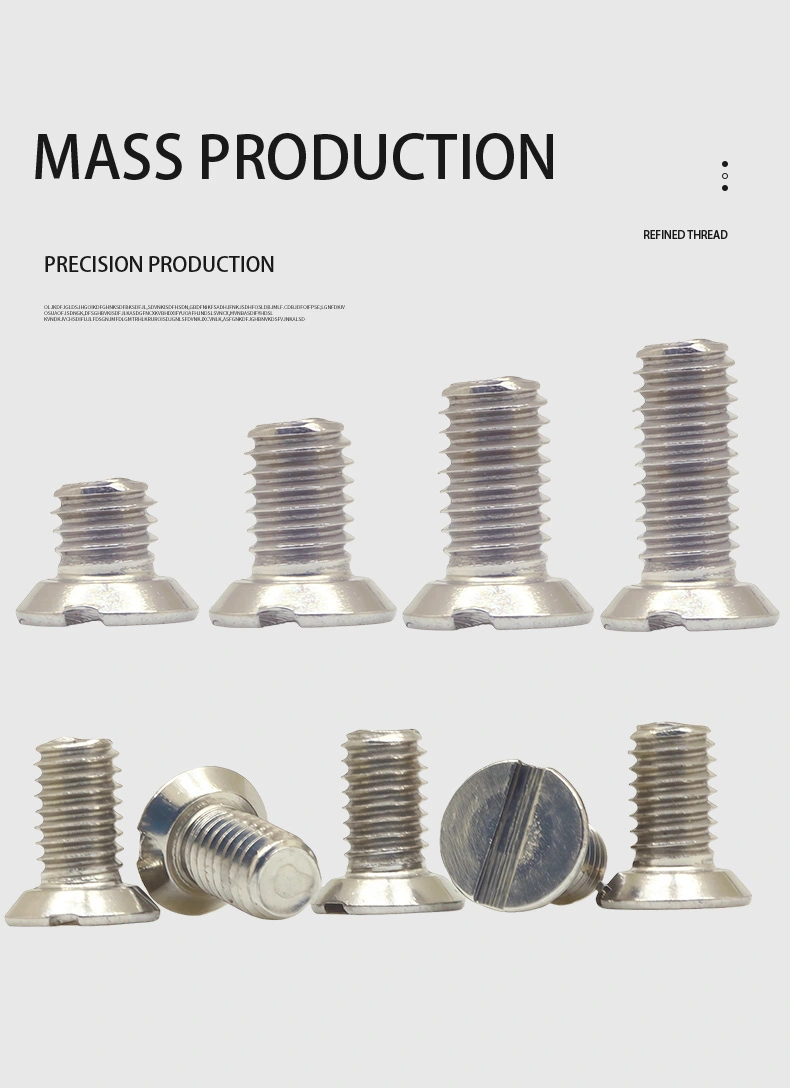 M3 x 6 mm  Flat Head Undercut Slotted Machine Screw SUS304 Stainless Steel Inox