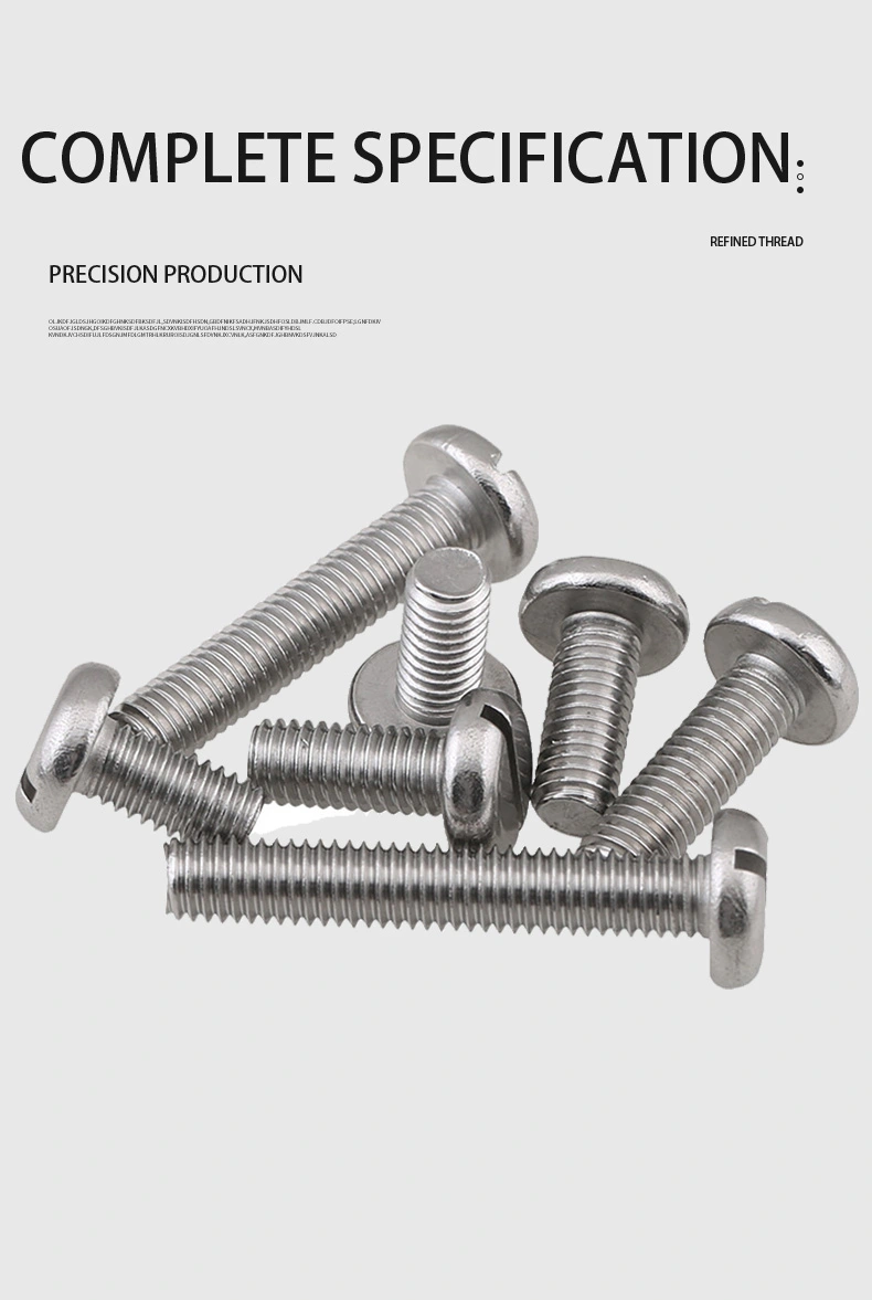 4-40 x 1/4" Pan Head Slotted Machine Screw SUS304 Stainless Steel Inox