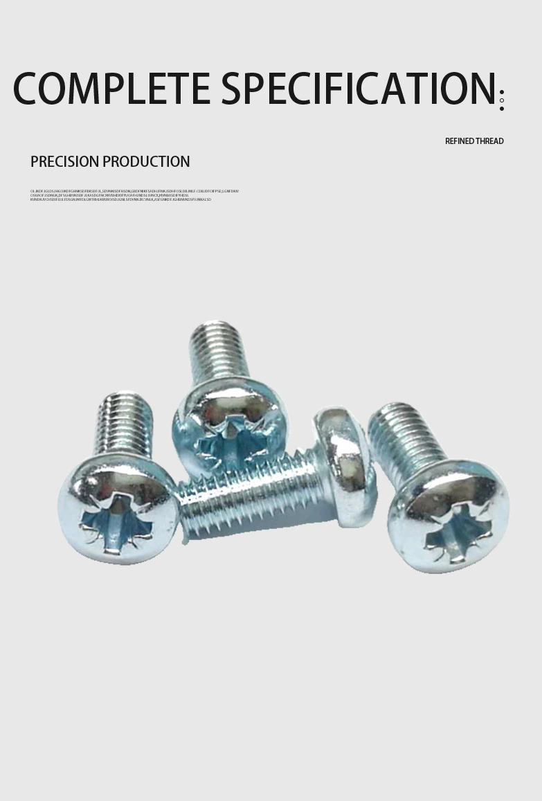 M6 x 16 mm Pan Head Pozi Machine Screw Steel Blue Zinc Plated ISO 7045