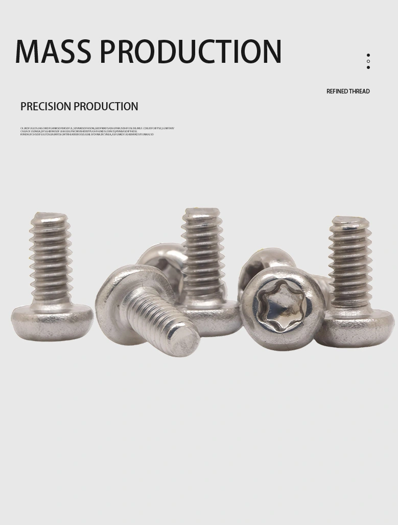 2-56 x 3/16" Pan Head Torx Machine Screw SUS304 Stainless Steel Inox