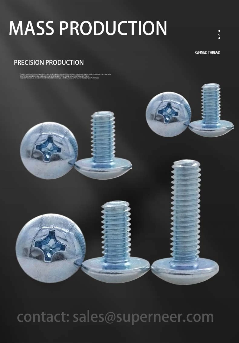 M2.2 x 5 mm Truss Head Phillips Machine Screw Steel Blue Zinc Plated JIS B 1111