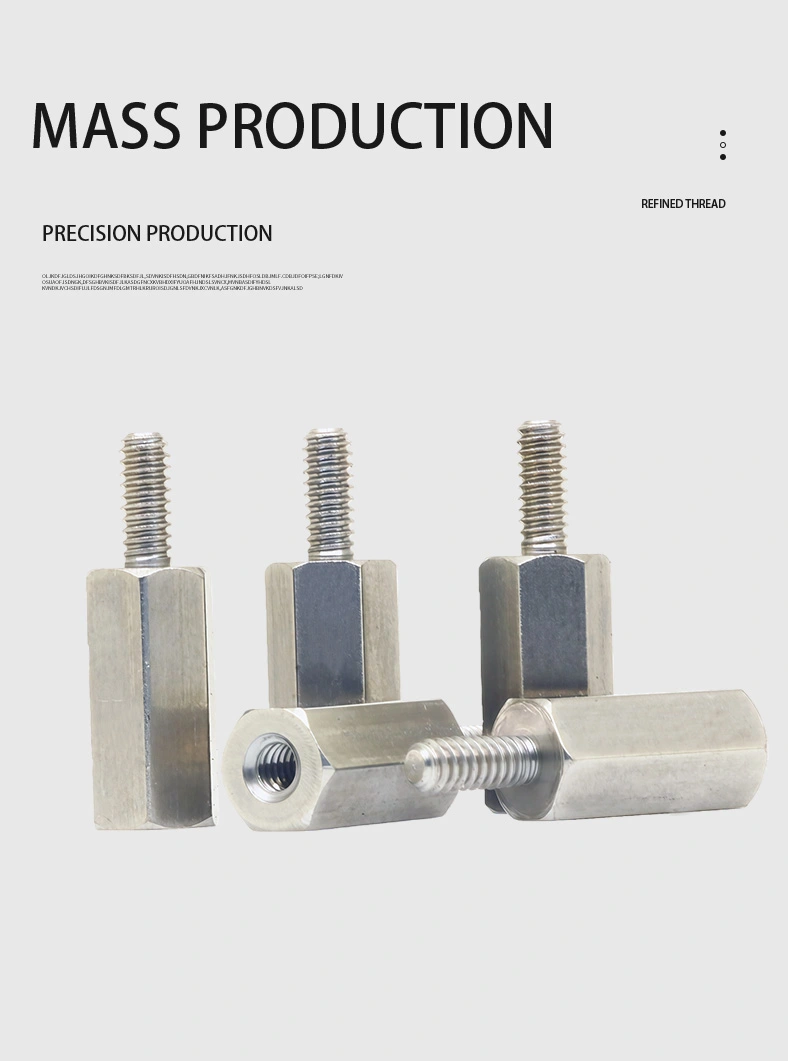 2-56 x 13/32" Standoff Screw with 7/32" Outer Thread Length SUS303 Stainless Steel Inox Hex Male Female Spacers 