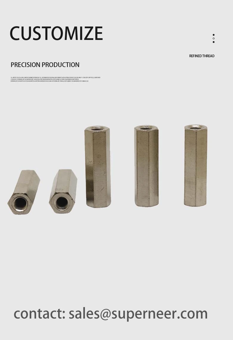 2-56 x 1" SUS303 Stainless Steel Inox Hex Female Threaded Standoff Spacer