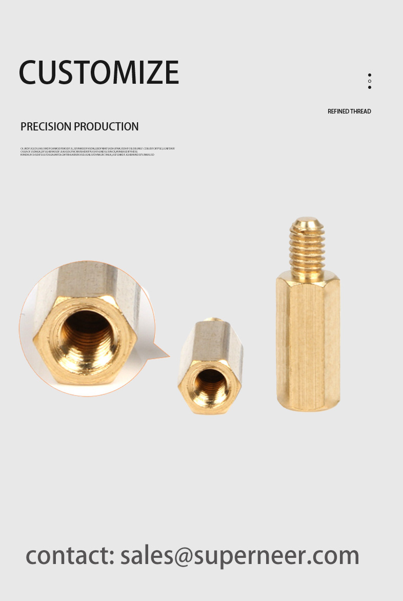 M3 x 8mm Hex Standoffs Male Female Spacers Brass