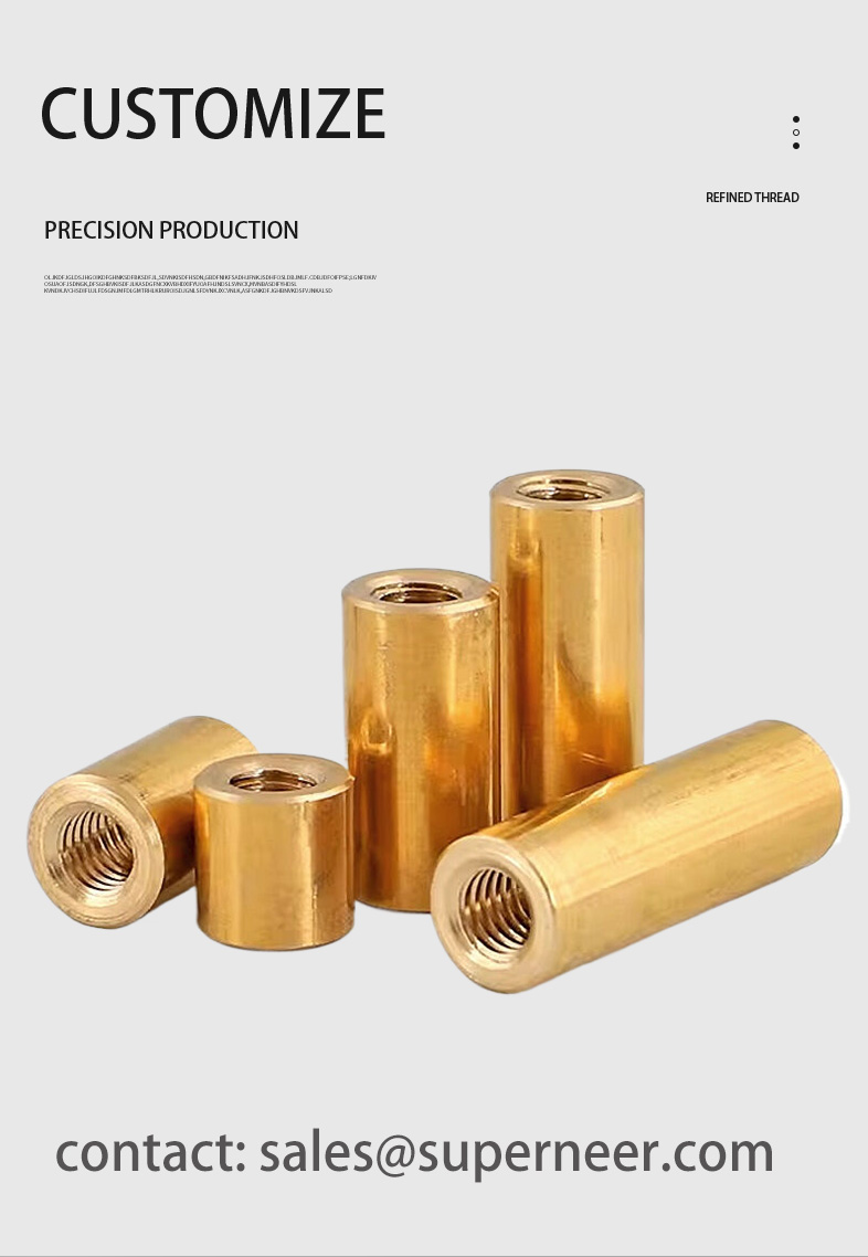 6-32 x 13/32" Female Female Brass Stand Off Brass Spacers