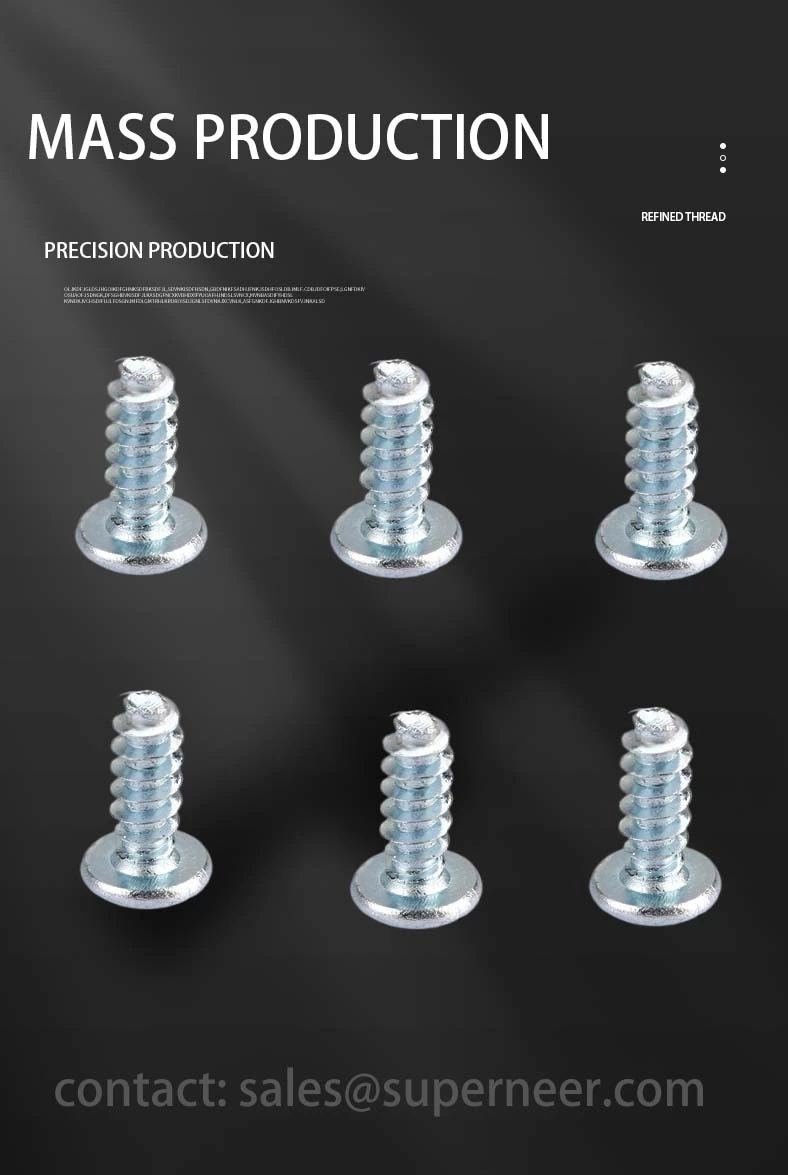 3 x 7mm Phillips Truss Head Self Tapping Screws Steel Blue Zinc Plated