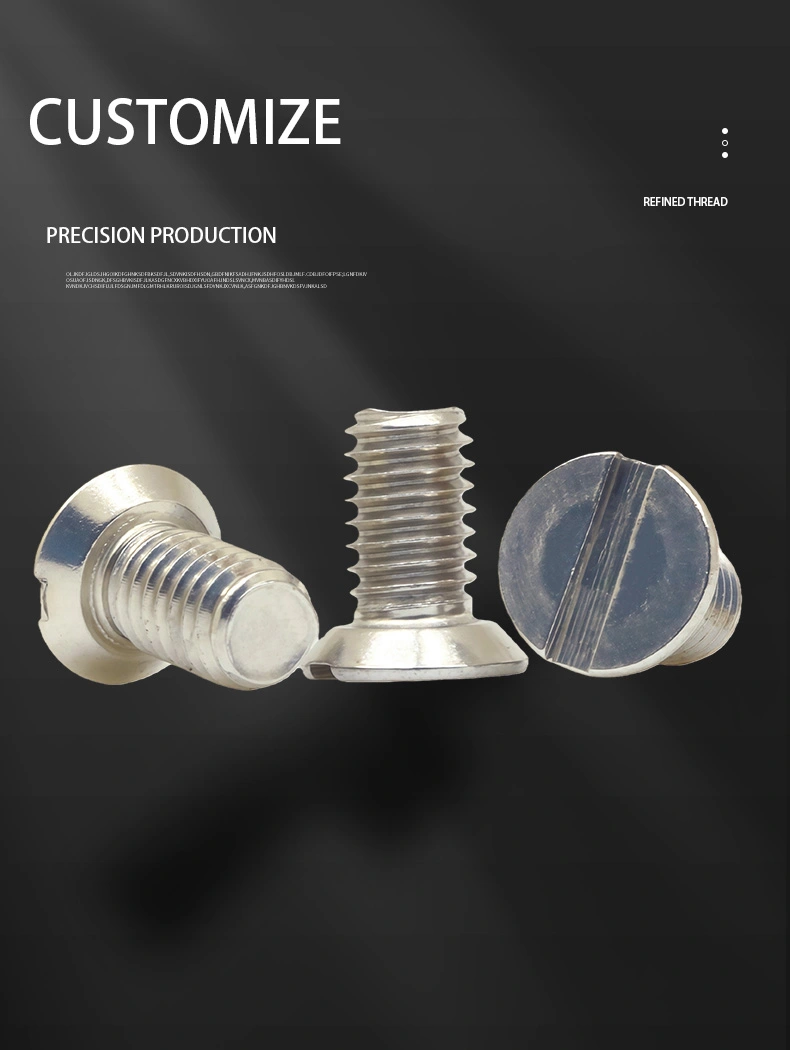 M3 x 6 mm  Flat Head Undercut Slotted Machine Screw SUS304 Stainless Steel Inox