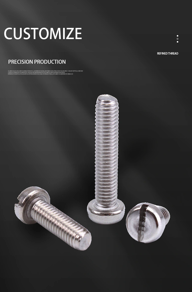 4-40 x 1/4" Pan Head Slotted Machine Screw SUS304 Stainless Steel Inox