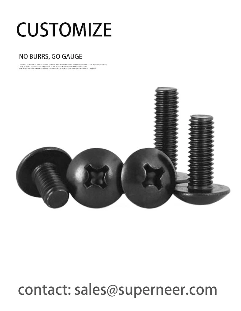 M5 x 12 mm Truss Head Phillips Machine Screw Steel Black JIS B 1111