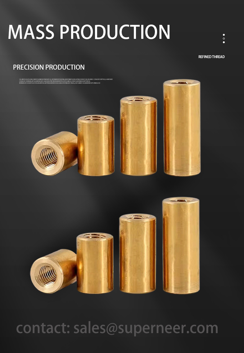 6-32 x 13/32" Female Female Brass Stand Off Brass Spacers