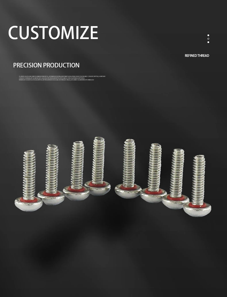 M2 x 12 mm Self Sealing Screw Pan Torx Head  SUS304 Stainless Steel Waterproof Screws