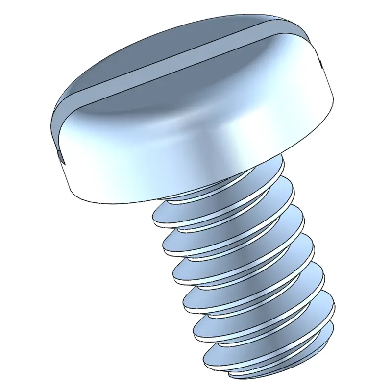 Blue Zinc Plated Steel Slot Pan Head Machine Screws
