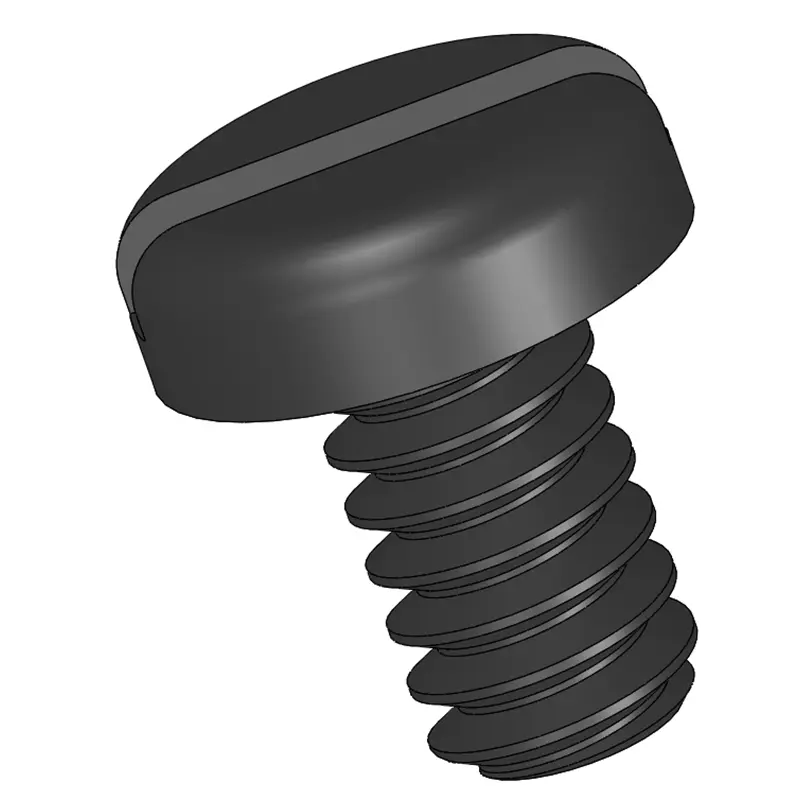 Black Zinc Plated Steel Slot Pan Head Machine Screws