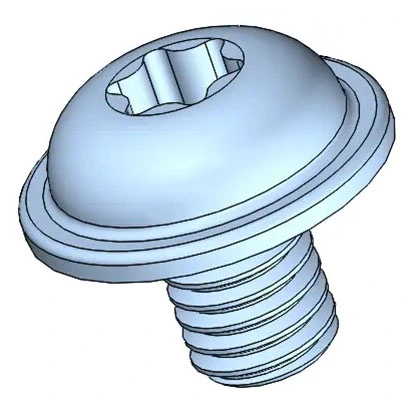 Blue Zinc Plated Steel Torx Washer Head Screws