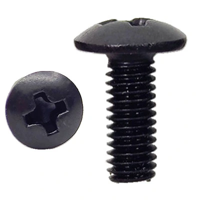 Black Zinc Plated Steel Phillips Truss Head Screw